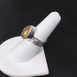 Citrine ring, sterling silver